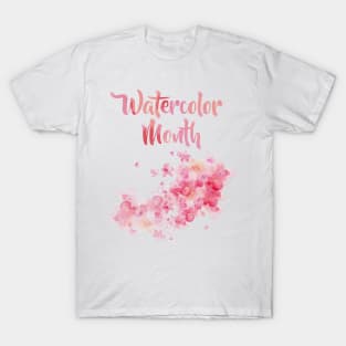 Watercolor Month T-shirt , I Love Watercolor Paiting Flowers T-Shirt
